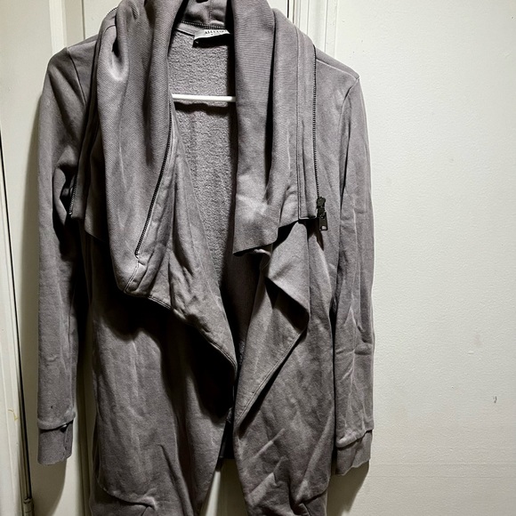 ALLSAINTS Dahlia grey Sweatshirt with zipper on the collar - Picture 5 of 16